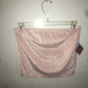 Pink sparkly Forever 21 tube top